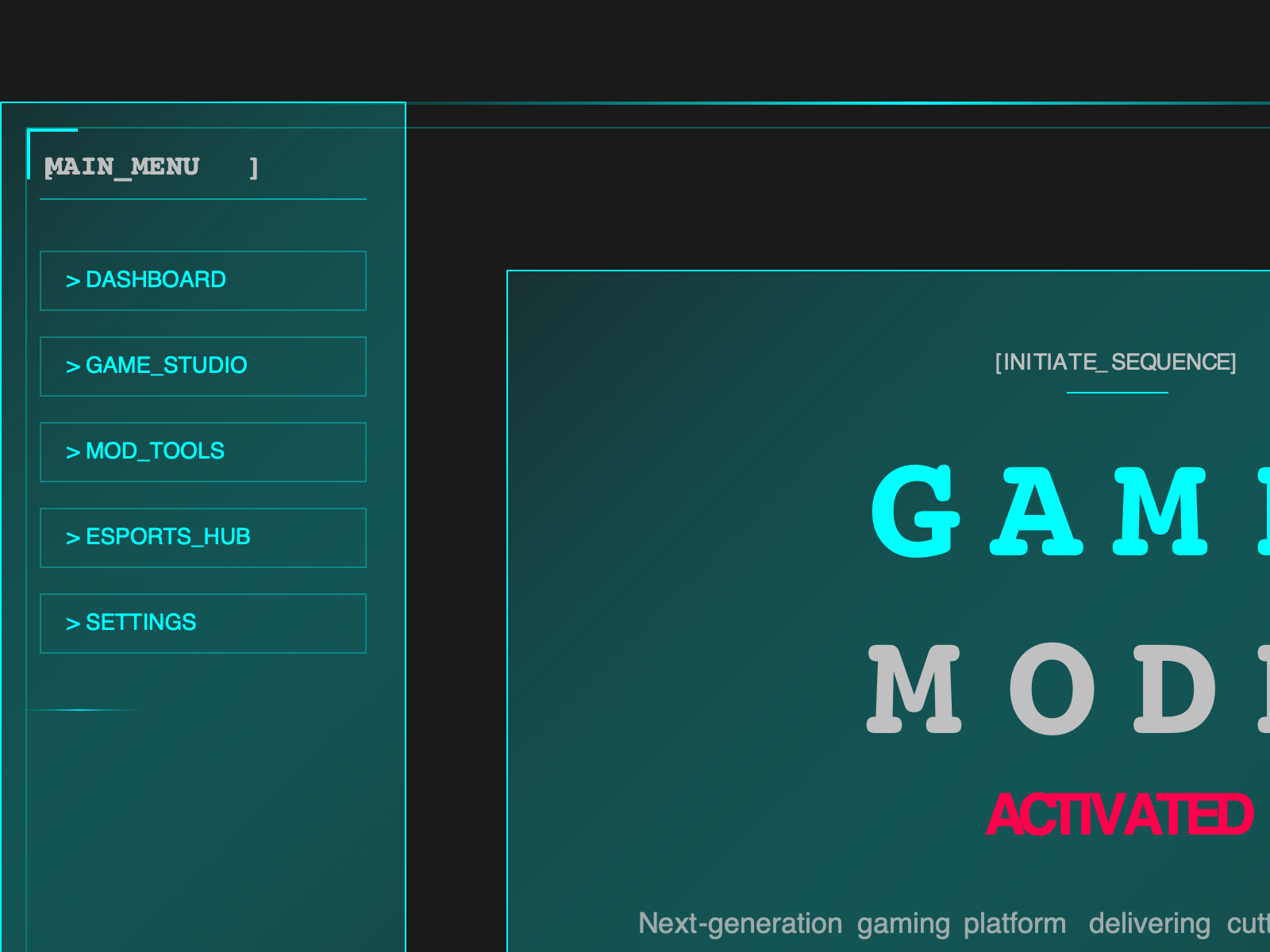Preview for Gaming Console HUD Interface