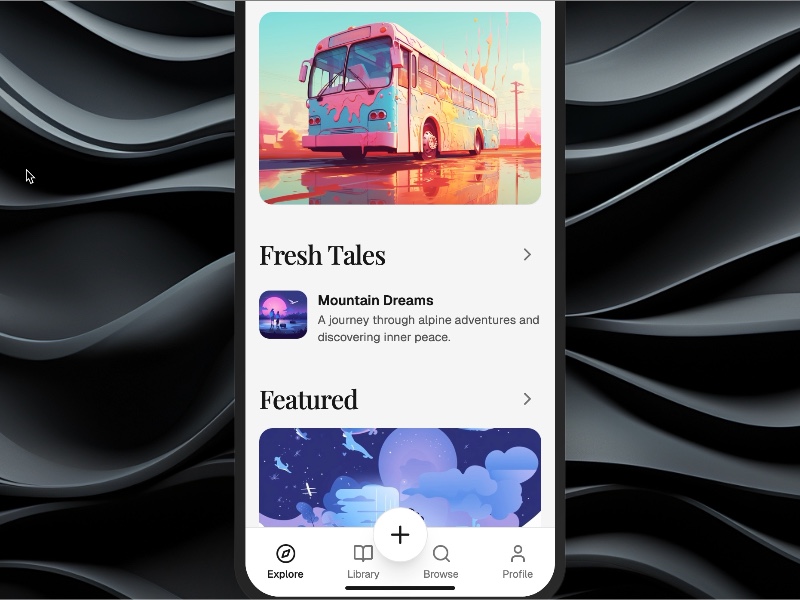 Preview for Mobile App Interface with Tabs