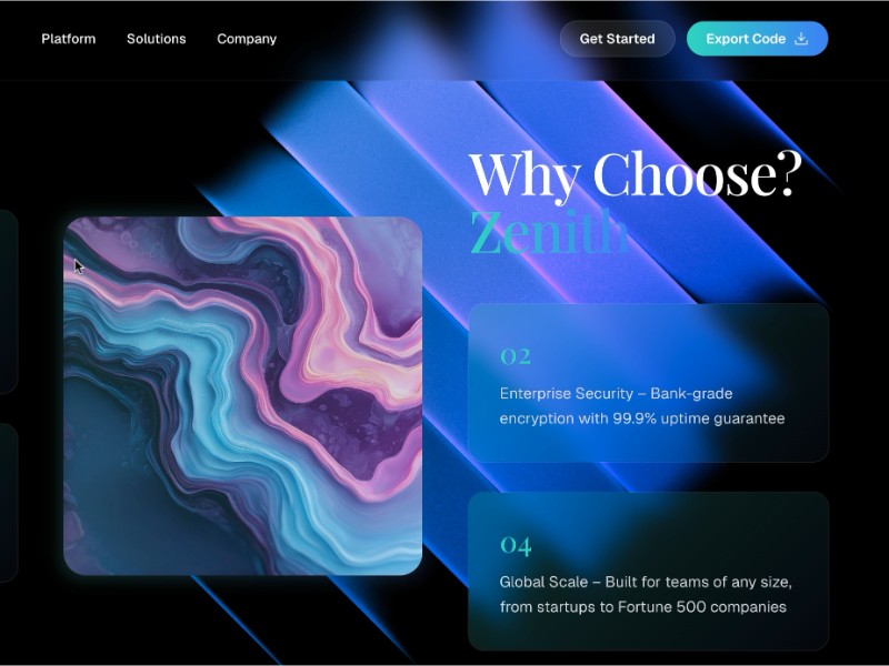 Preview for Navigation with Animated Background