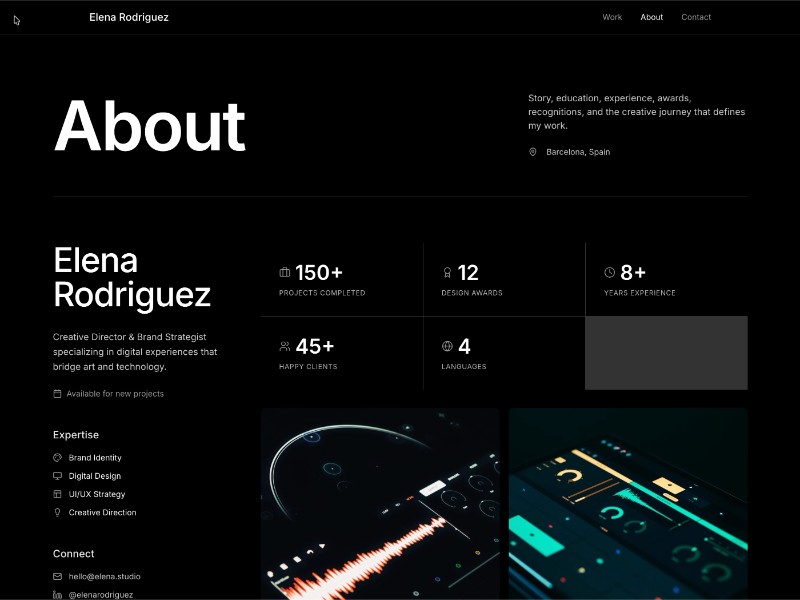 Preview for Personal Portfolio About Page