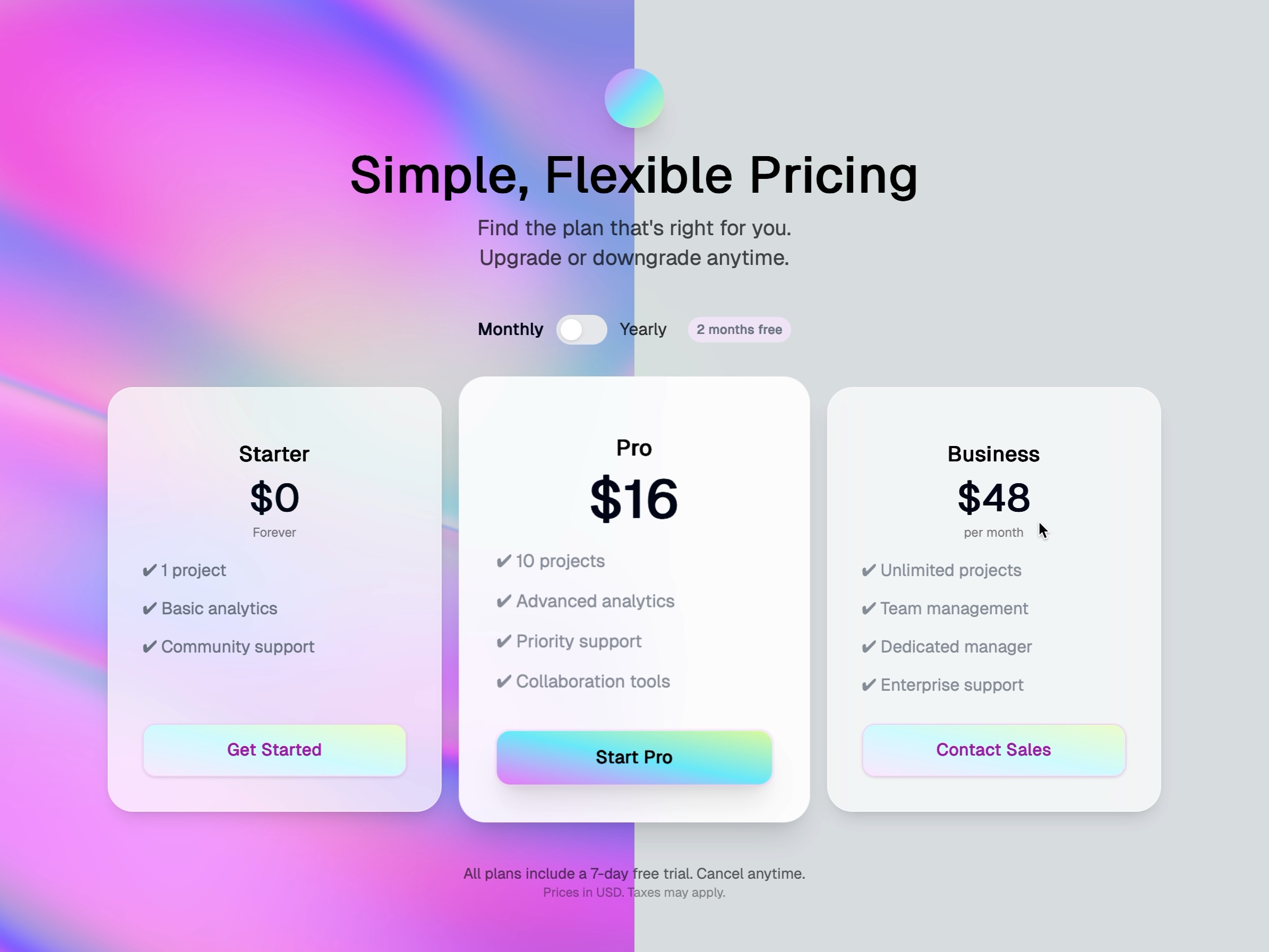 Preview for Interactive Pricing with Animated Shader