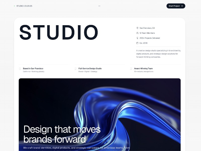 Preview for Creative Design Agency Landing Page Template