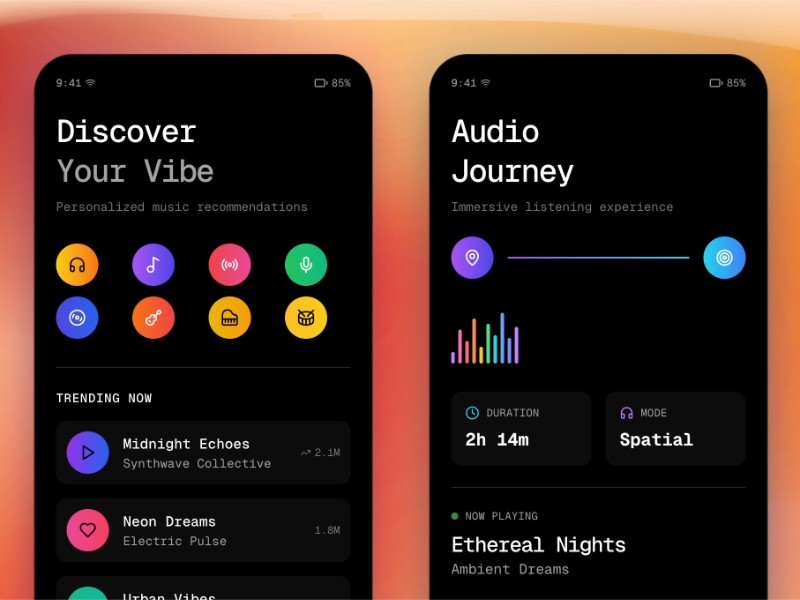 Preview for Music Discovery Mobile Interface