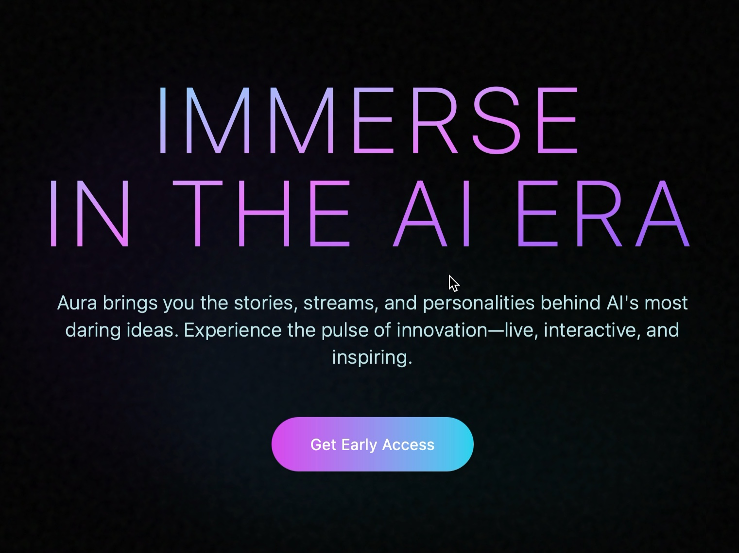 Preview for AI Era Immersive Landing Page