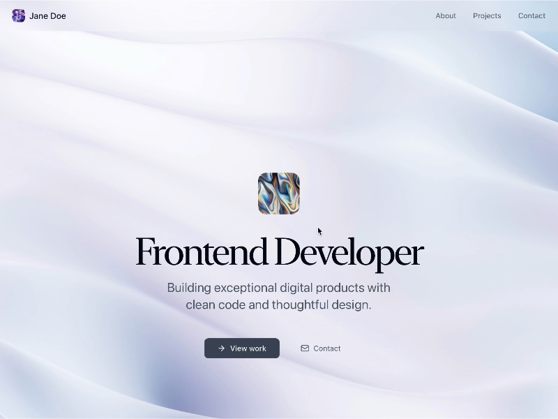 Preview for Frontend Developer Portfolio UI