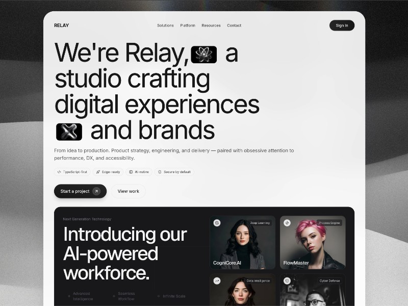 Preview for Business & Tech Landing Page Template