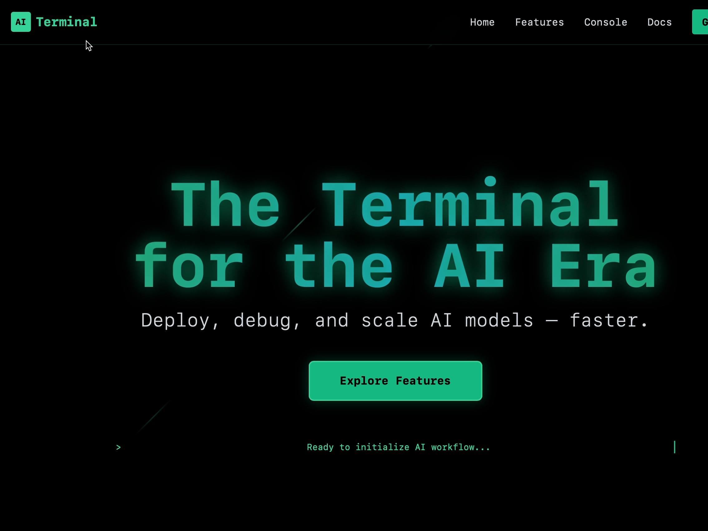 Preview for Interactive AI Terminal Interface