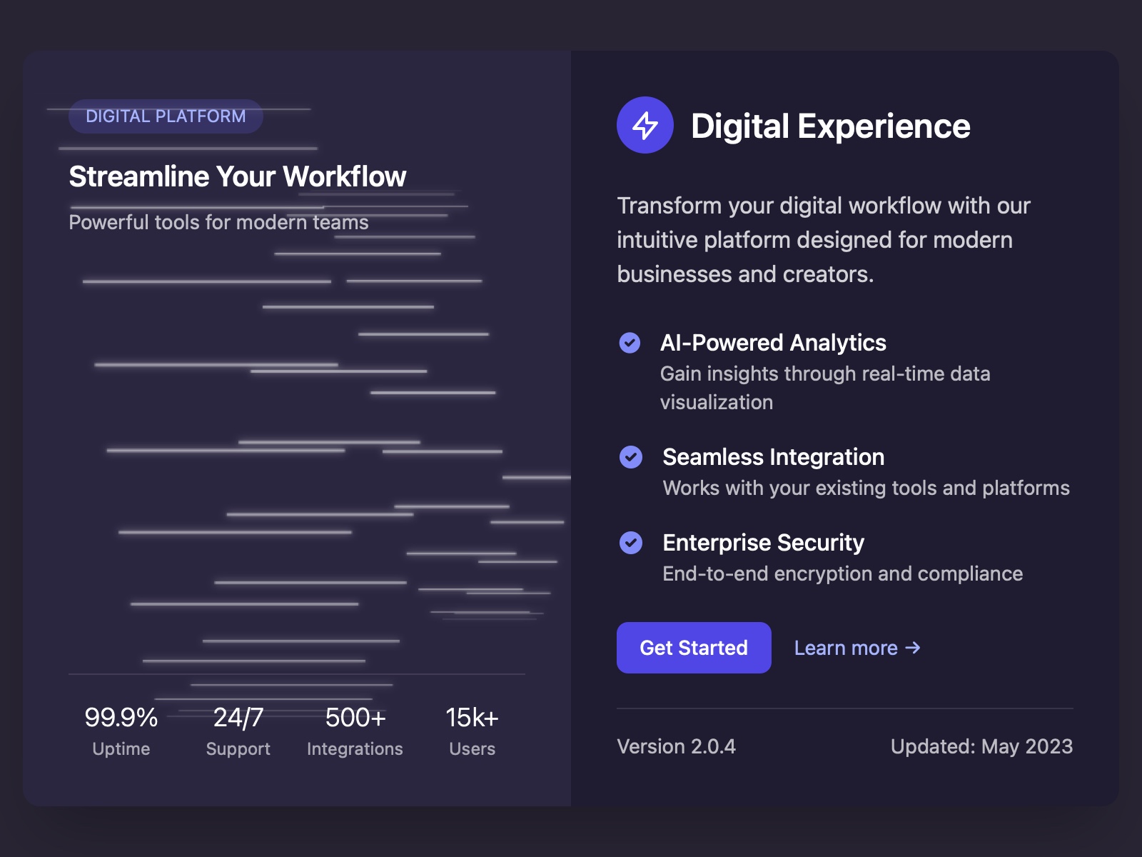 Preview for Digital Platform Workflow UI