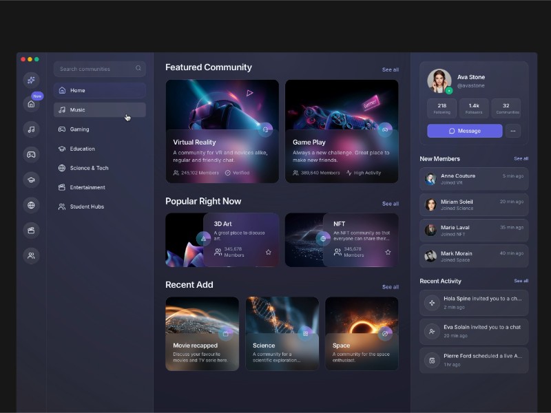 Preview for Community Hub Landing Page Template