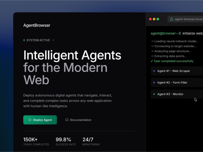 Preview for Autonomous Digital Agent Interface