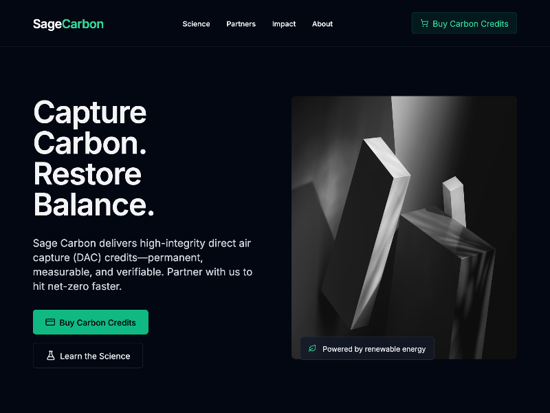 Preview for Direct Air Capture Credits UI