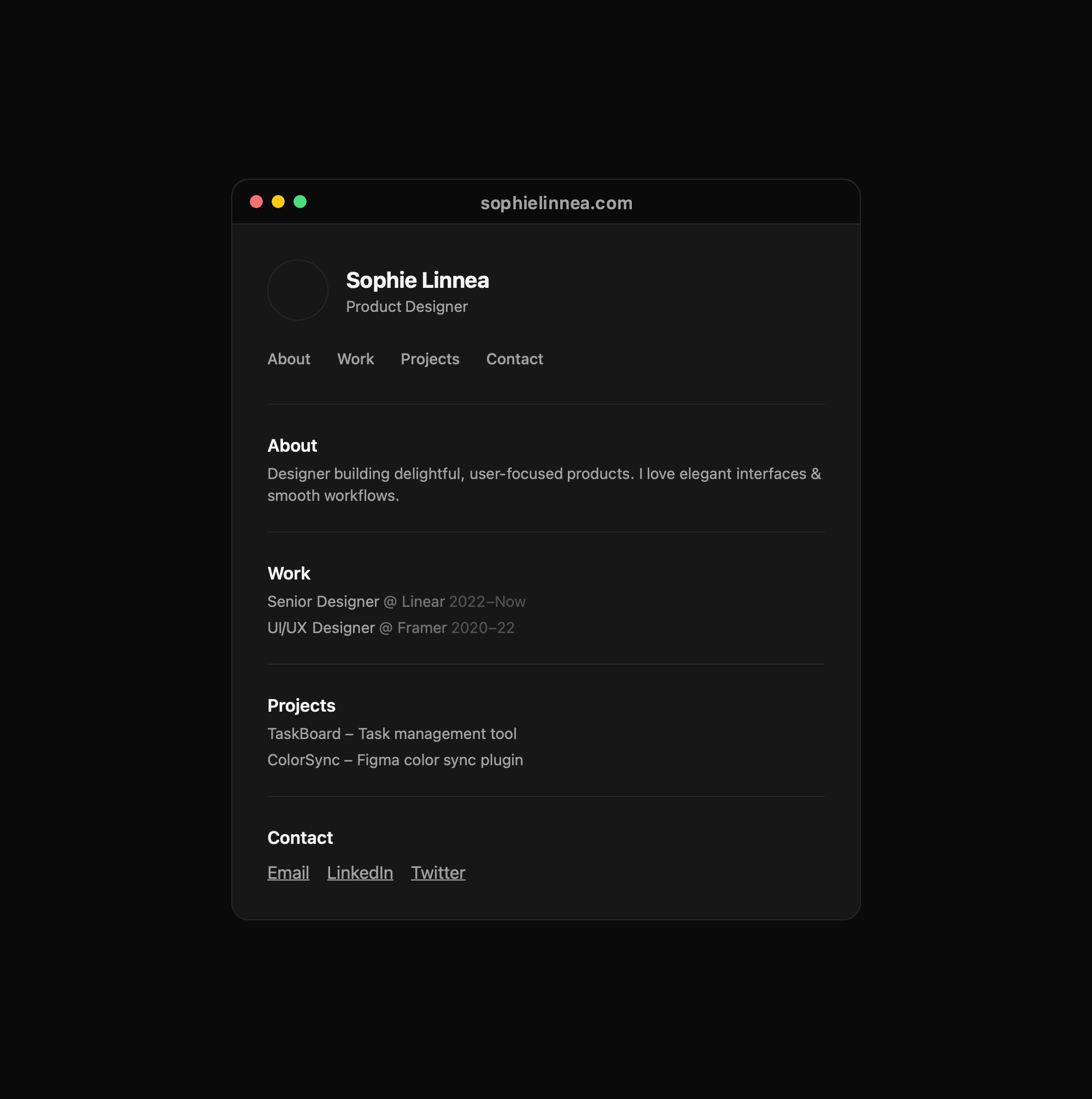 Preview for Portfolio Layout with Navigation