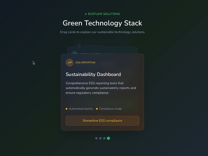 Preview for Interactive Drag Card Stack UI