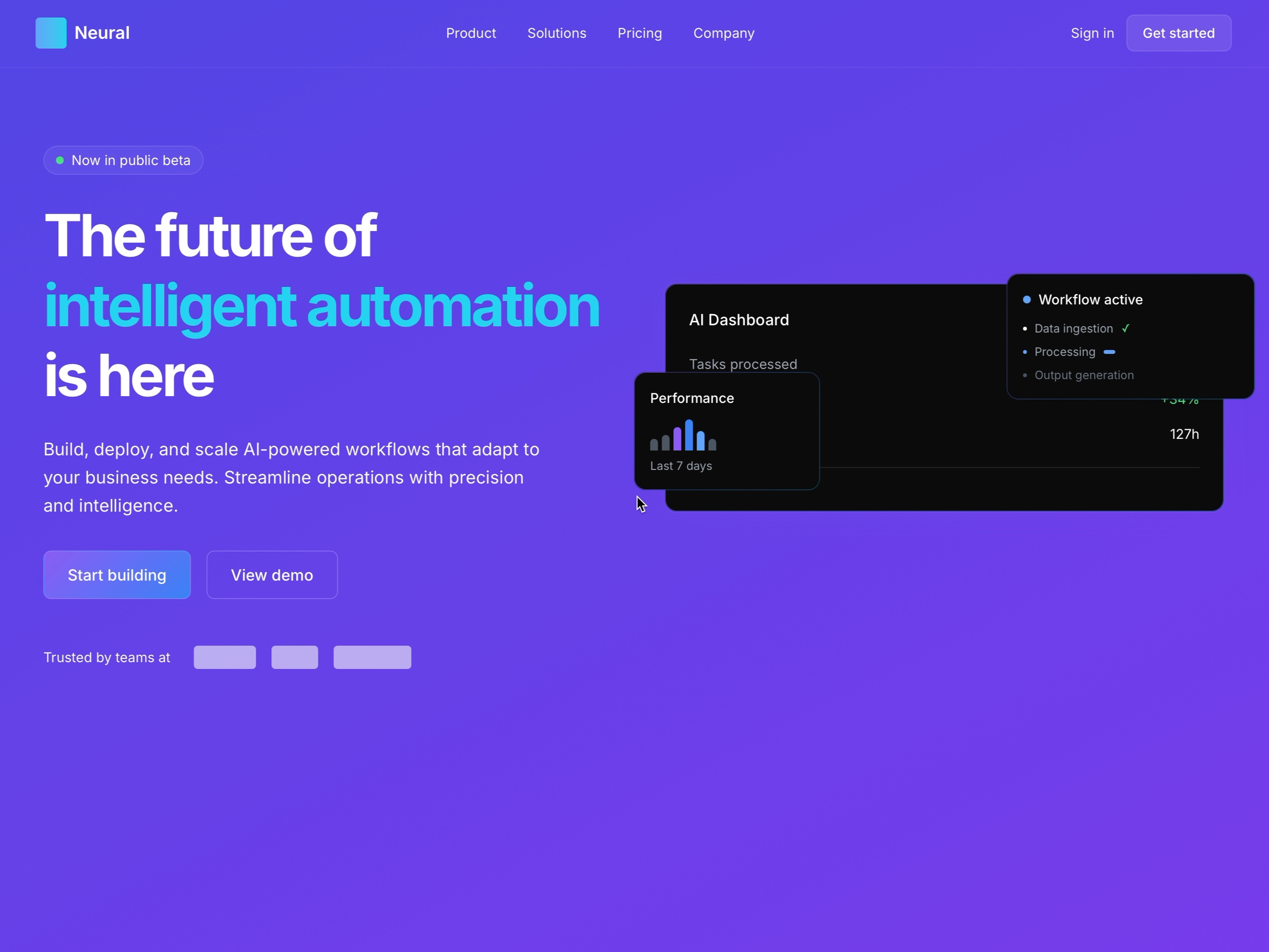 Preview for AI Workflow Automation Interface