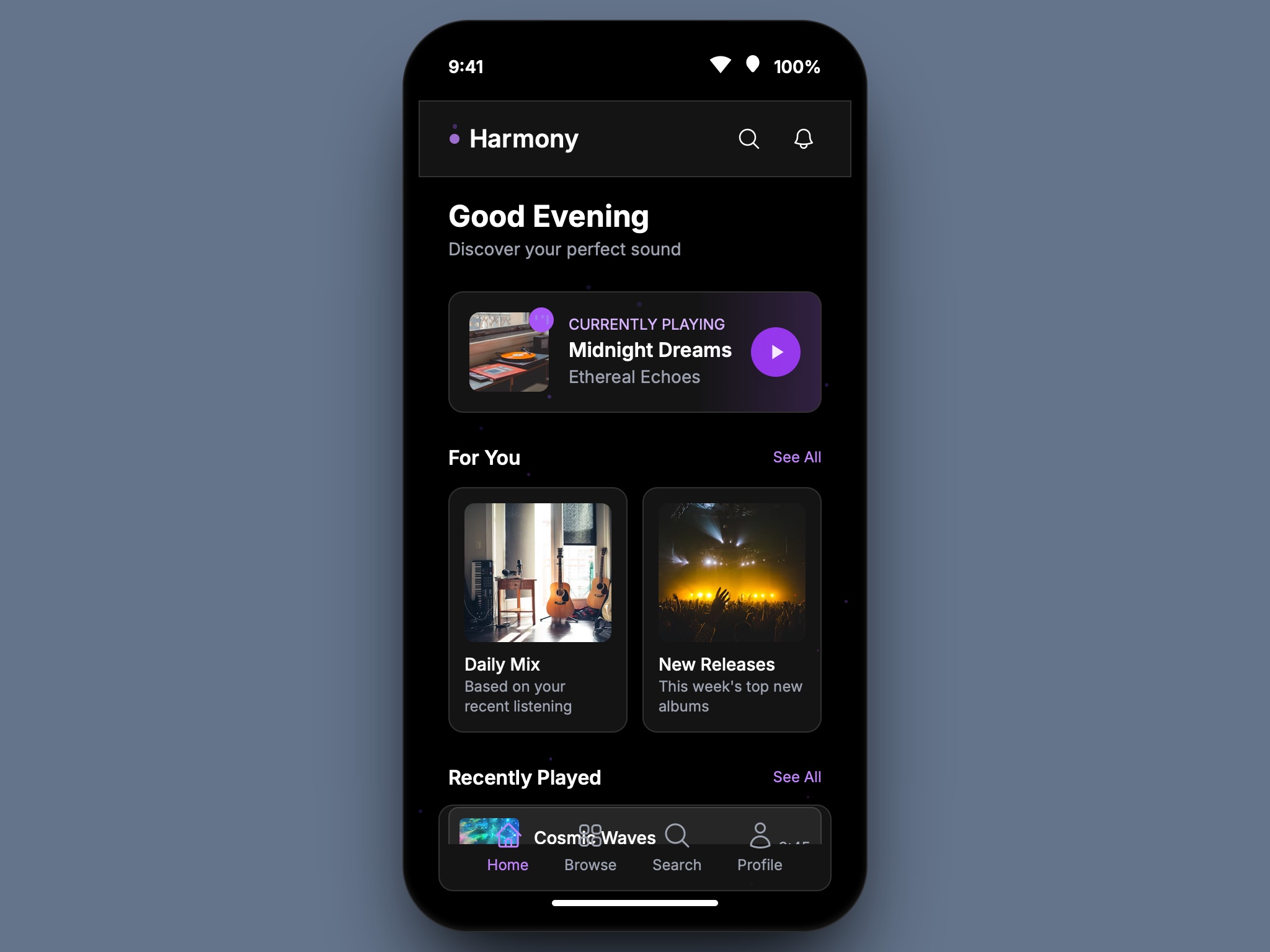 Preview for Mobile Music Player Interface