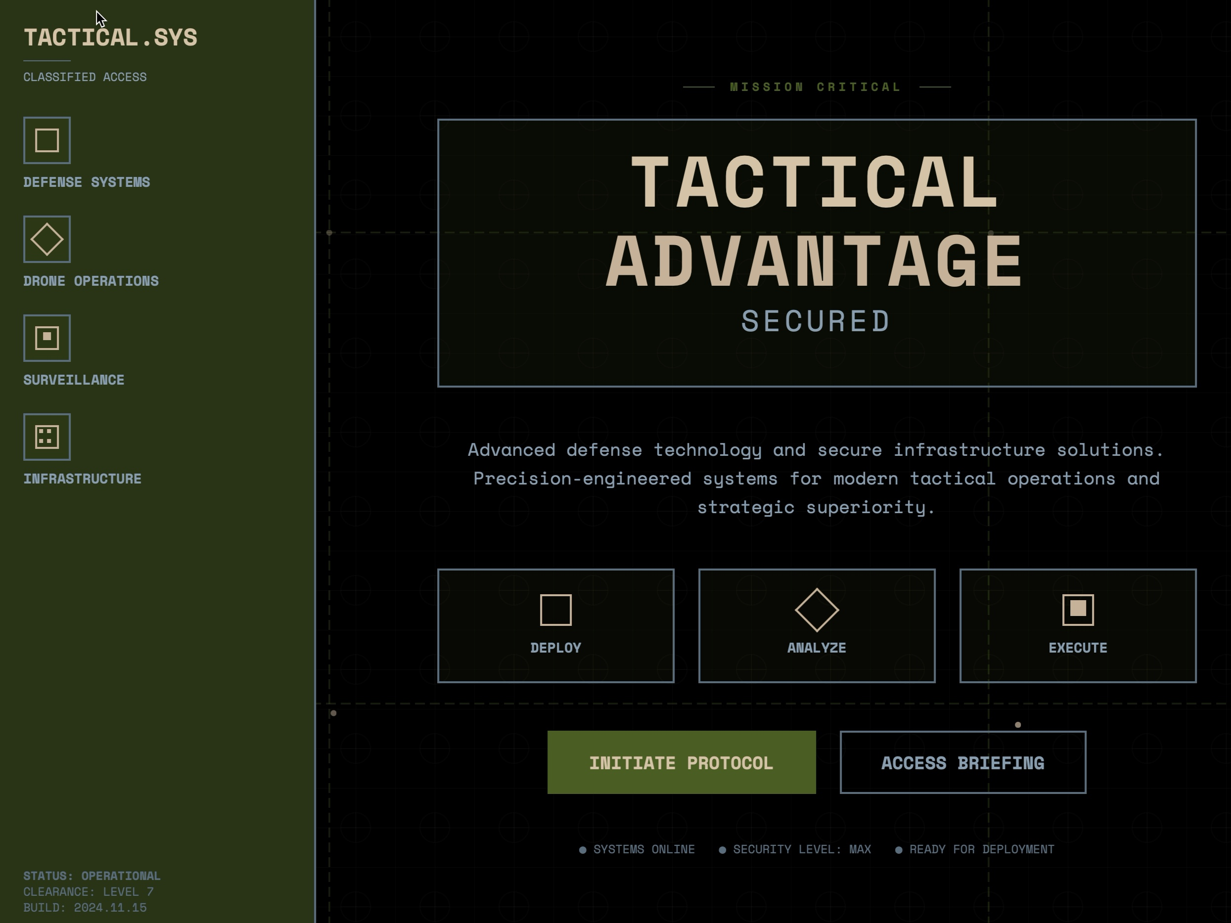 Preview for Tactical Radar Command Interface