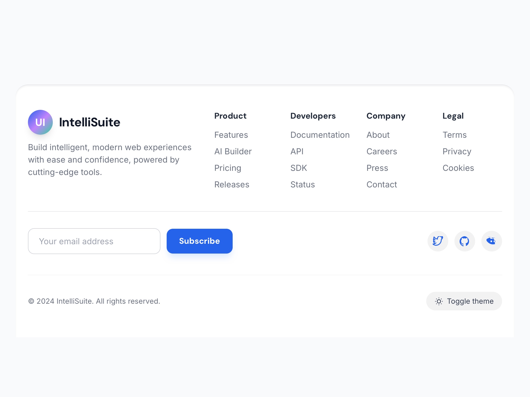 Preview for Responsive Website Footer Layout