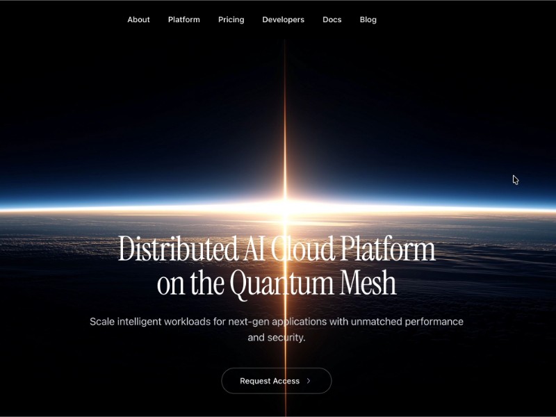 Preview for Distributed AI Cloud Interface