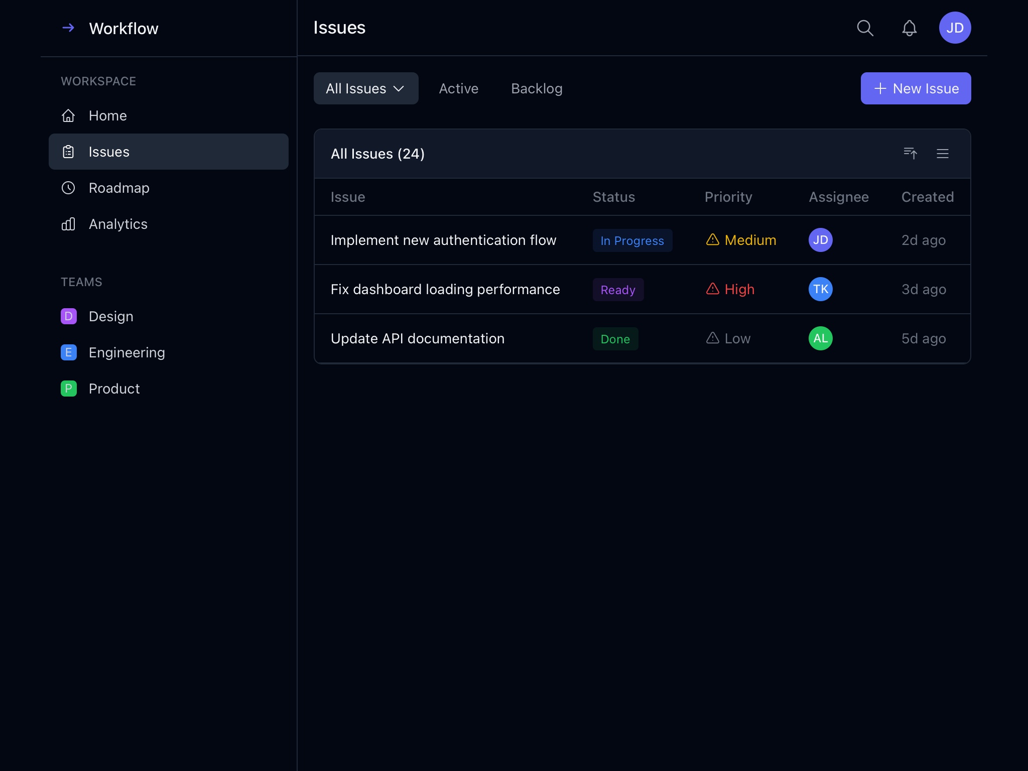Preview for Dashboard with Sidebar Navigation