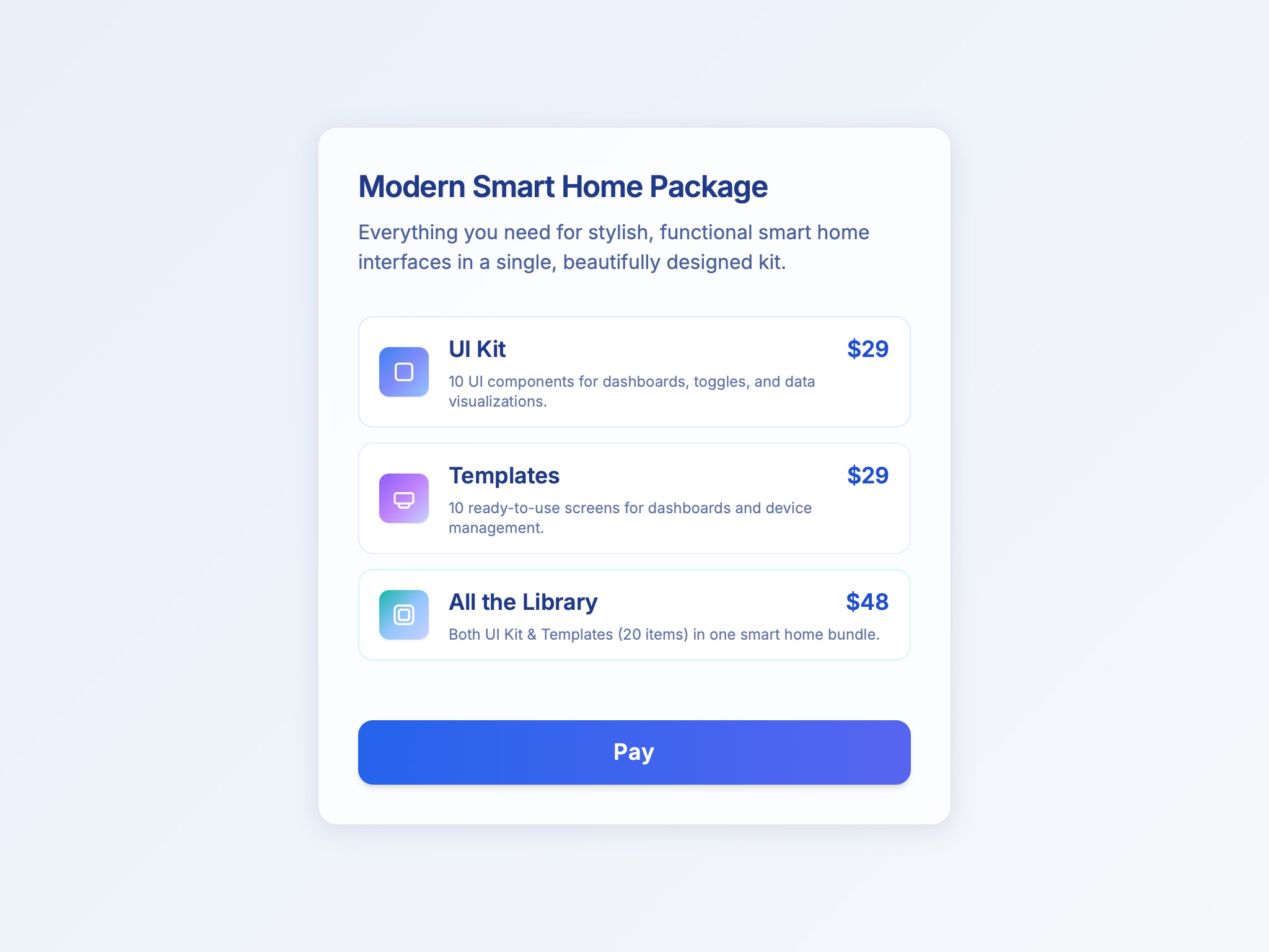 Preview for Smart Home Resource Package Card