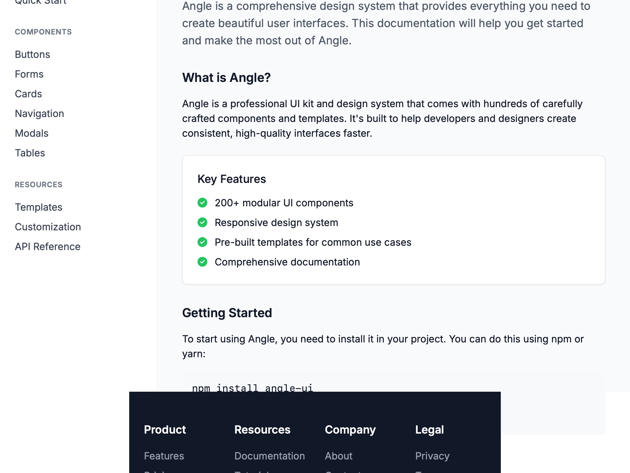 Preview for UI Kit Documentation Layout