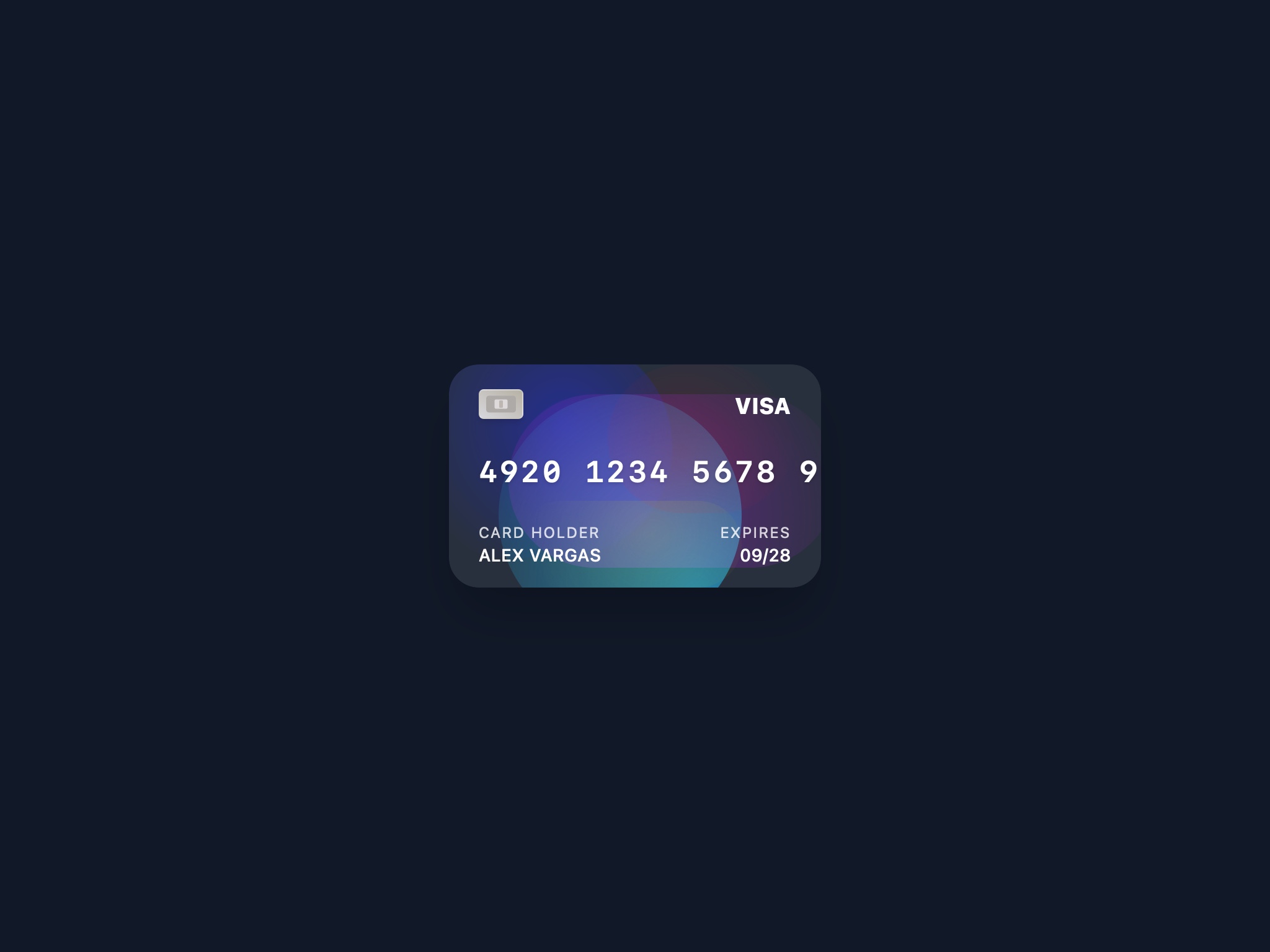 Preview for Animated Mesh Gradient Credit Card UI
