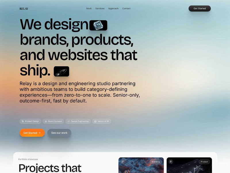 Preview for Relay Design Studio Landing Page Template