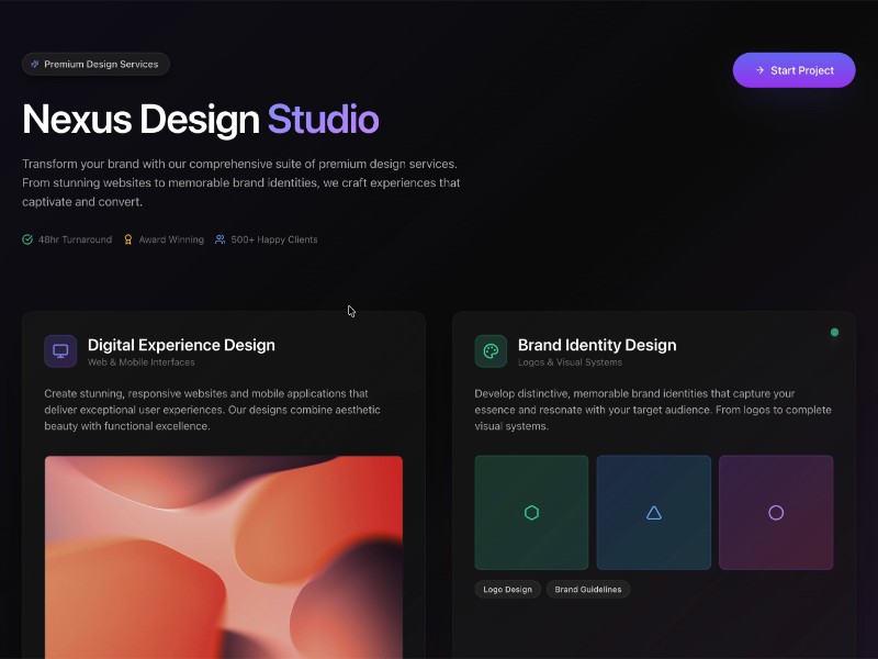 Preview for Premium Design Services UI