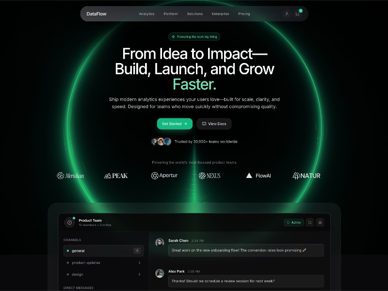 Preview for DataFlow Analytics Platform Template