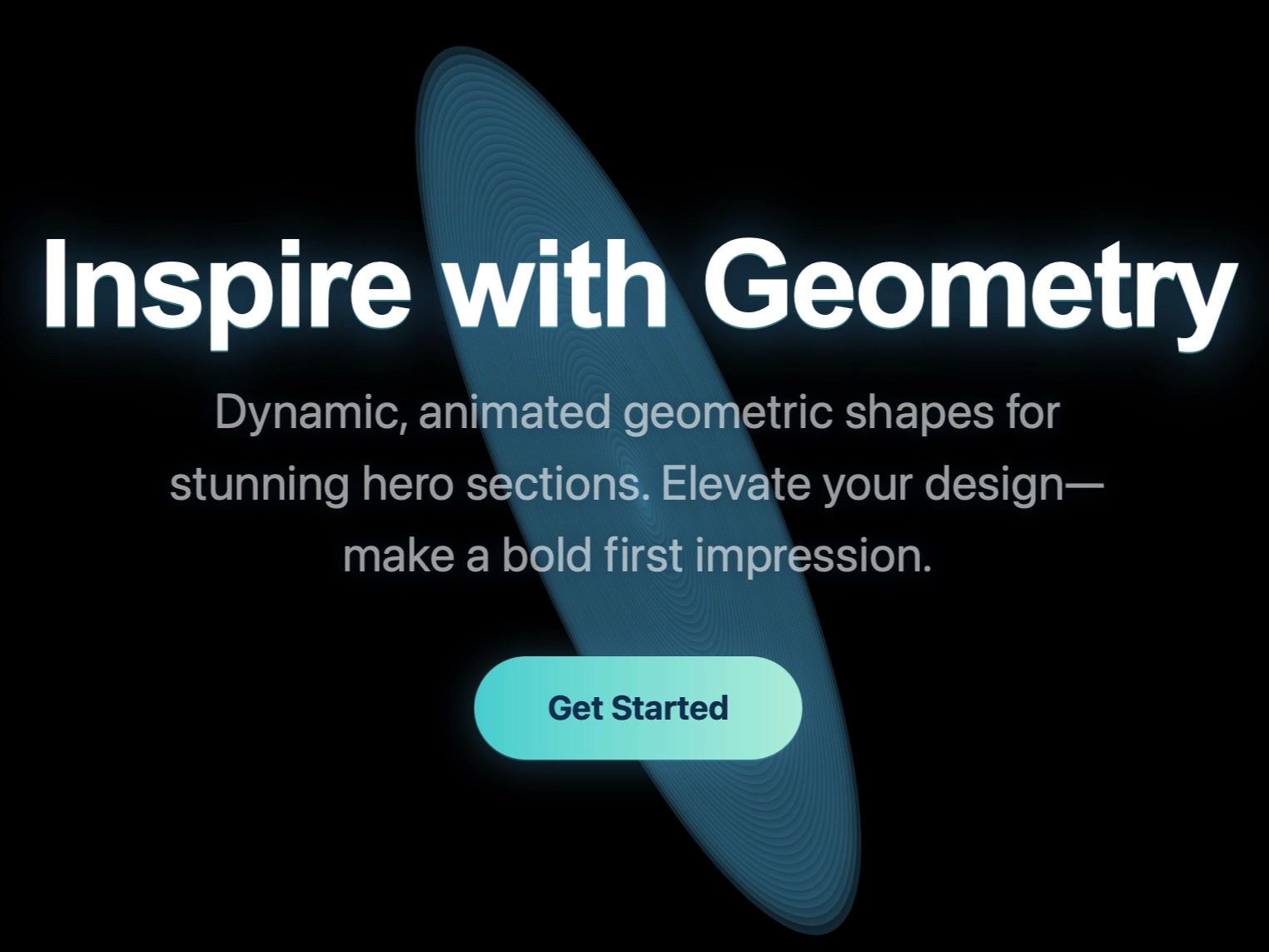 Preview for Geometric Animated Hero Section