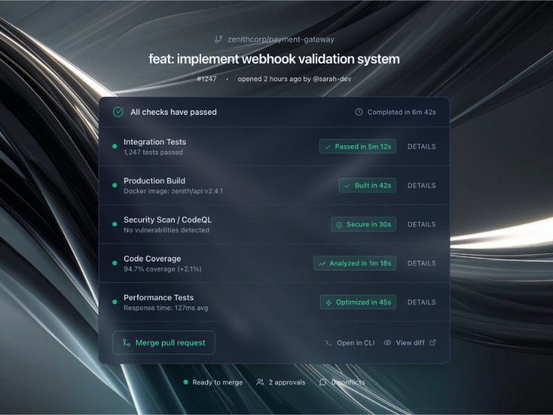 Preview for Pull Request Validation Dashboard