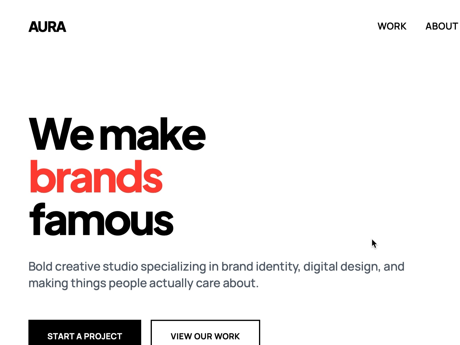 Preview for Branding and Design Showcase UI