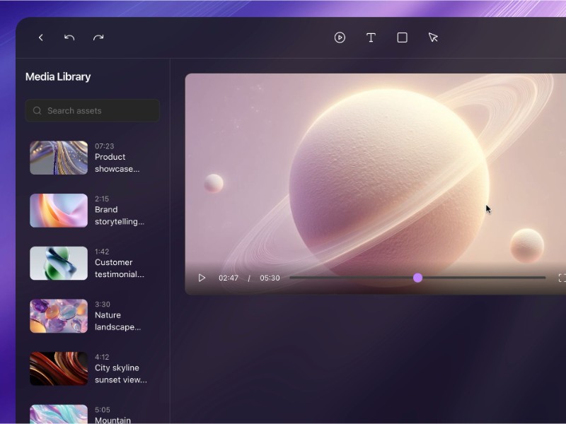 Preview for Video Editor Interface Layout