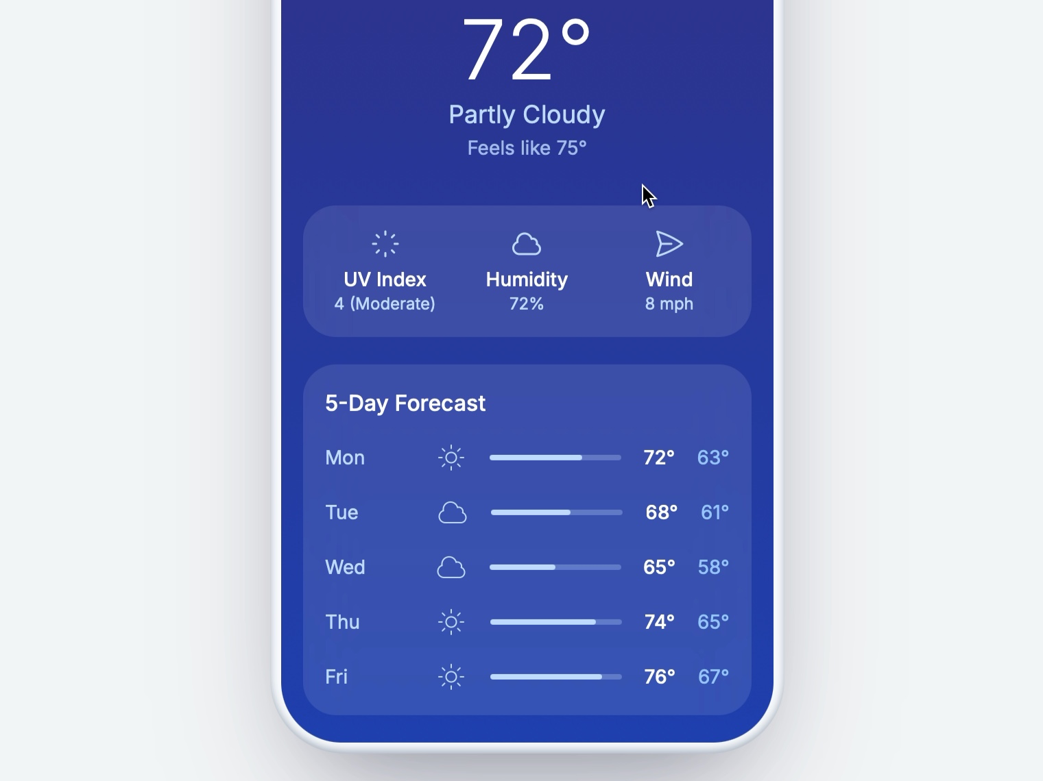 Preview for Weather Forecast Interface