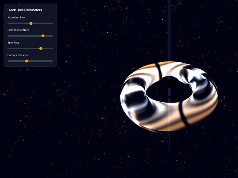 Preview for 3D Black Hole Visualization UI