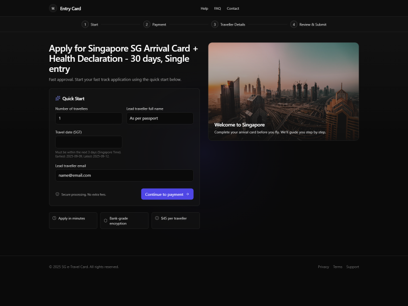 Preview for Multi-Step Travel Application Form v5