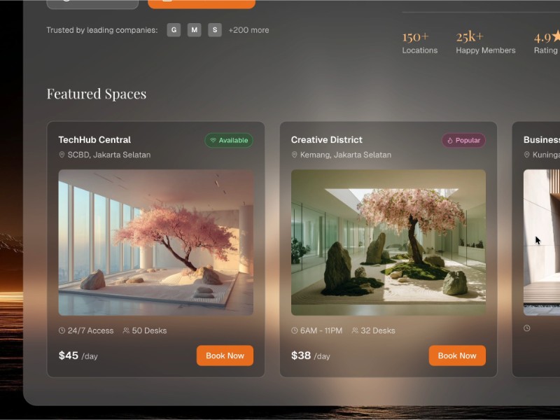 Preview for Coworking Space UI with Animations