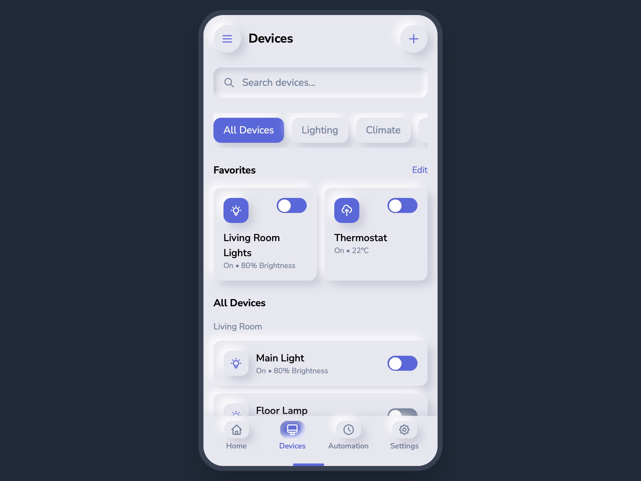 Preview for Smart Device Management UI