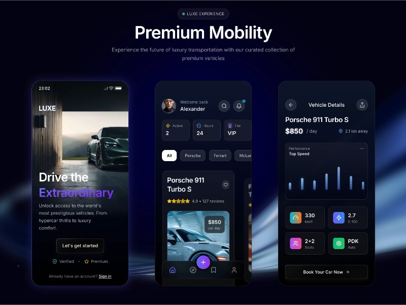 Preview for LUXE Premium Mobility Landing Page Template