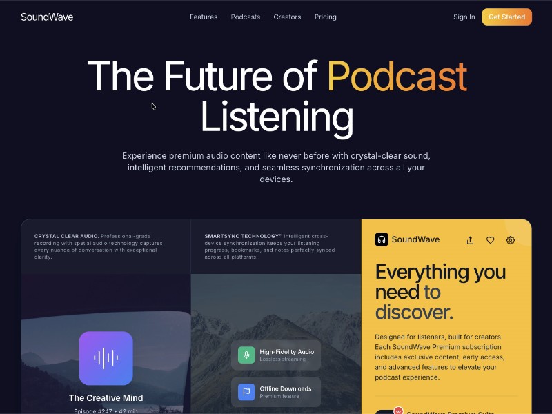 Preview for Podcast Experience Web Interface