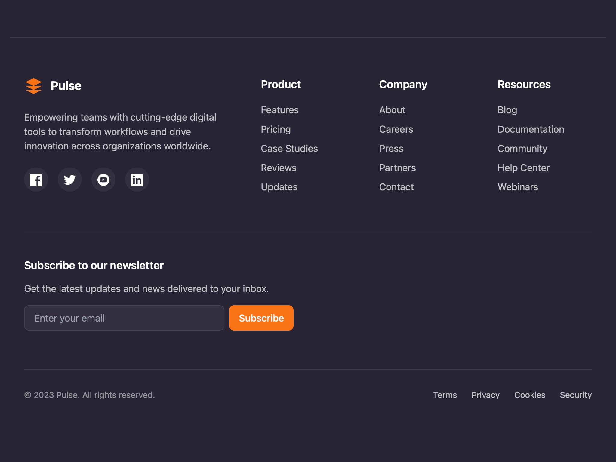 Preview for Responsive Website Footer Layout
