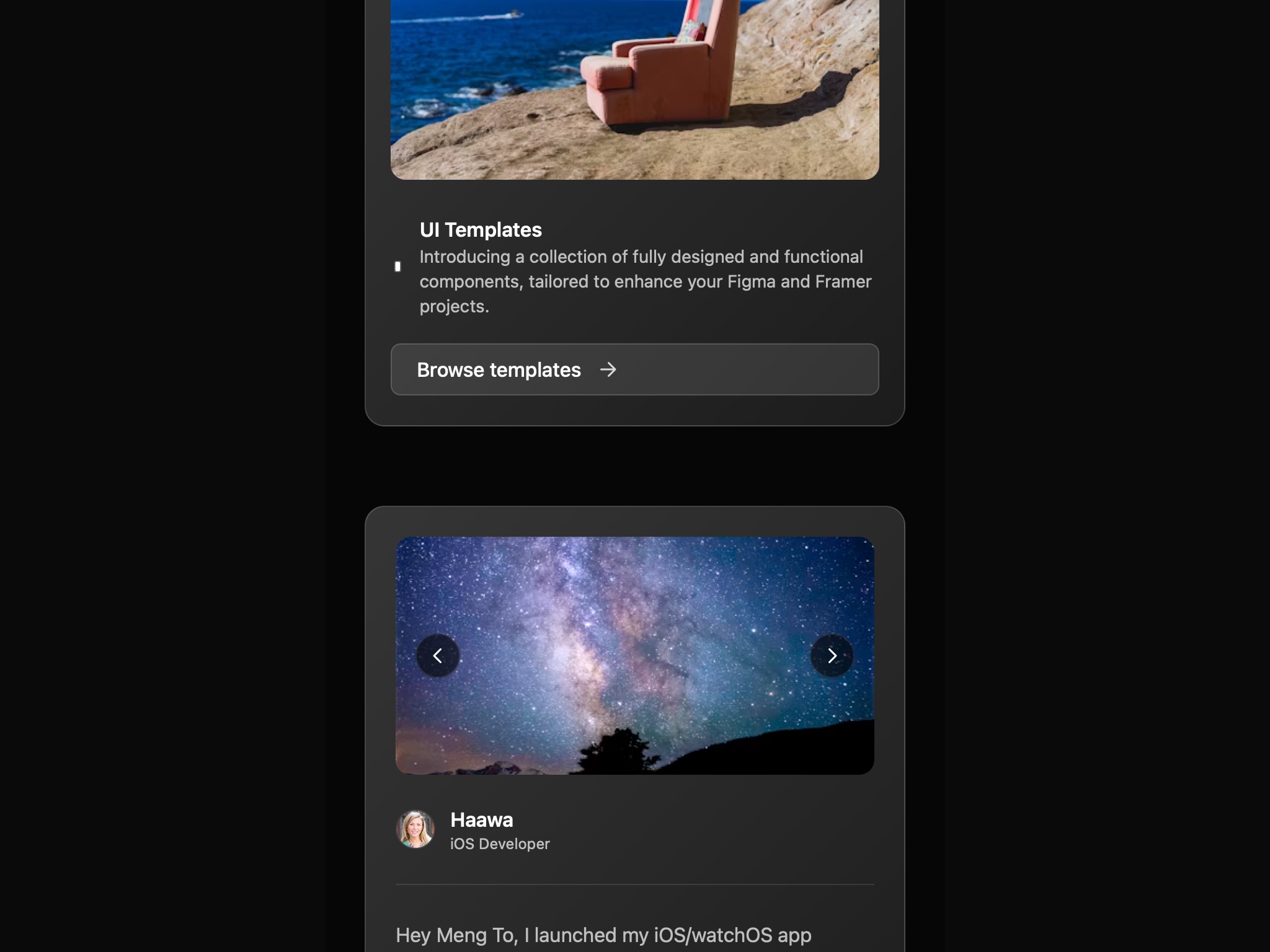 Preview for UI Cards with Glassmorphism Effect