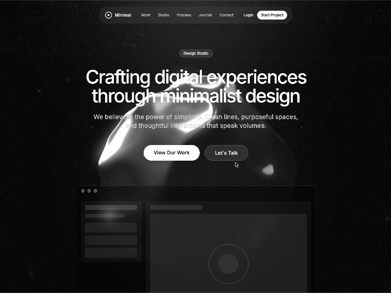 Preview for Minimalist Digital Studio UI
