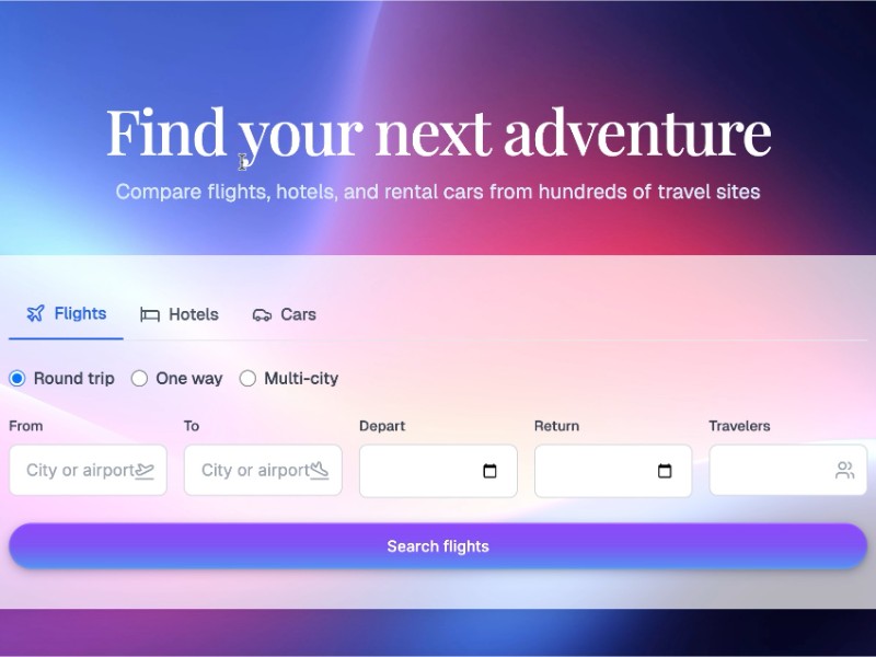 Preview for Flight and Hotel Booking UI