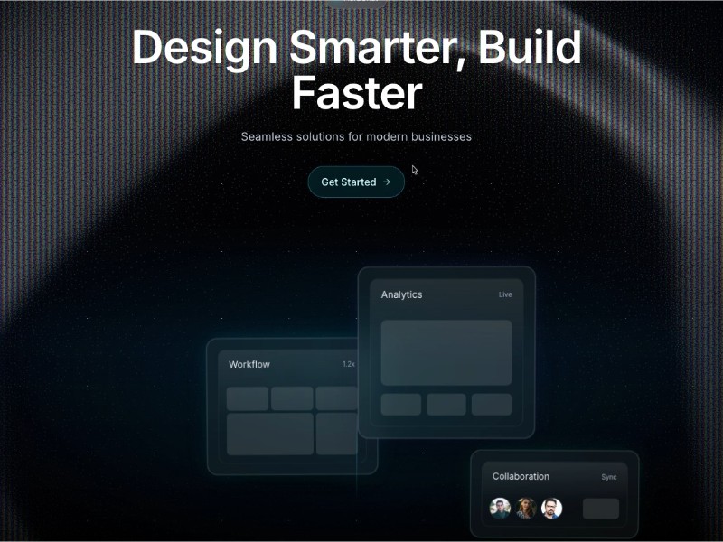 Preview for Landing Page with 3D Interactive Cards v3