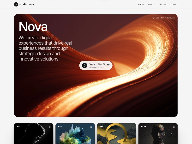 Preview for Studio Nova Creative Agency Landing Page Template