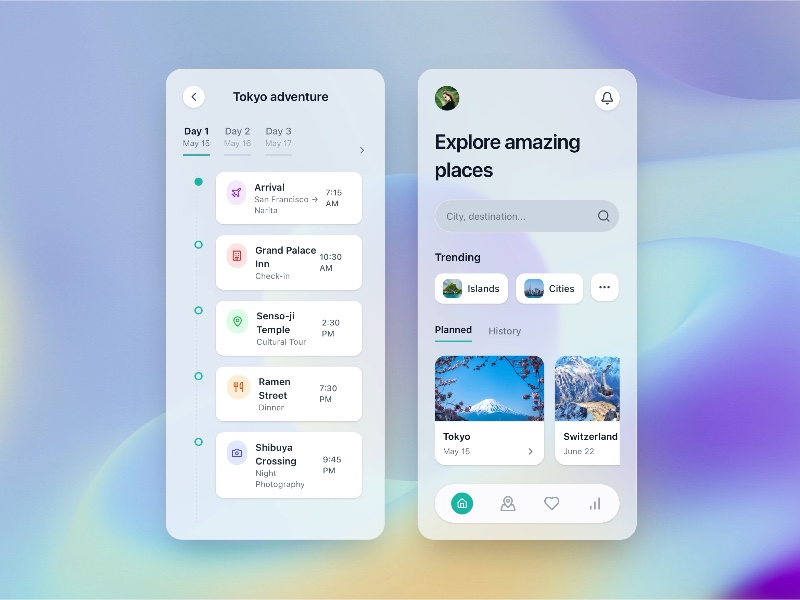 Preview for Travel Itinerary Timeline UI