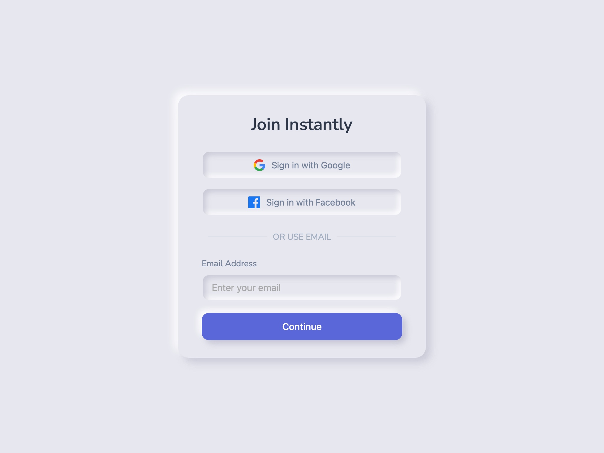 Preview for Social Login and Form UI