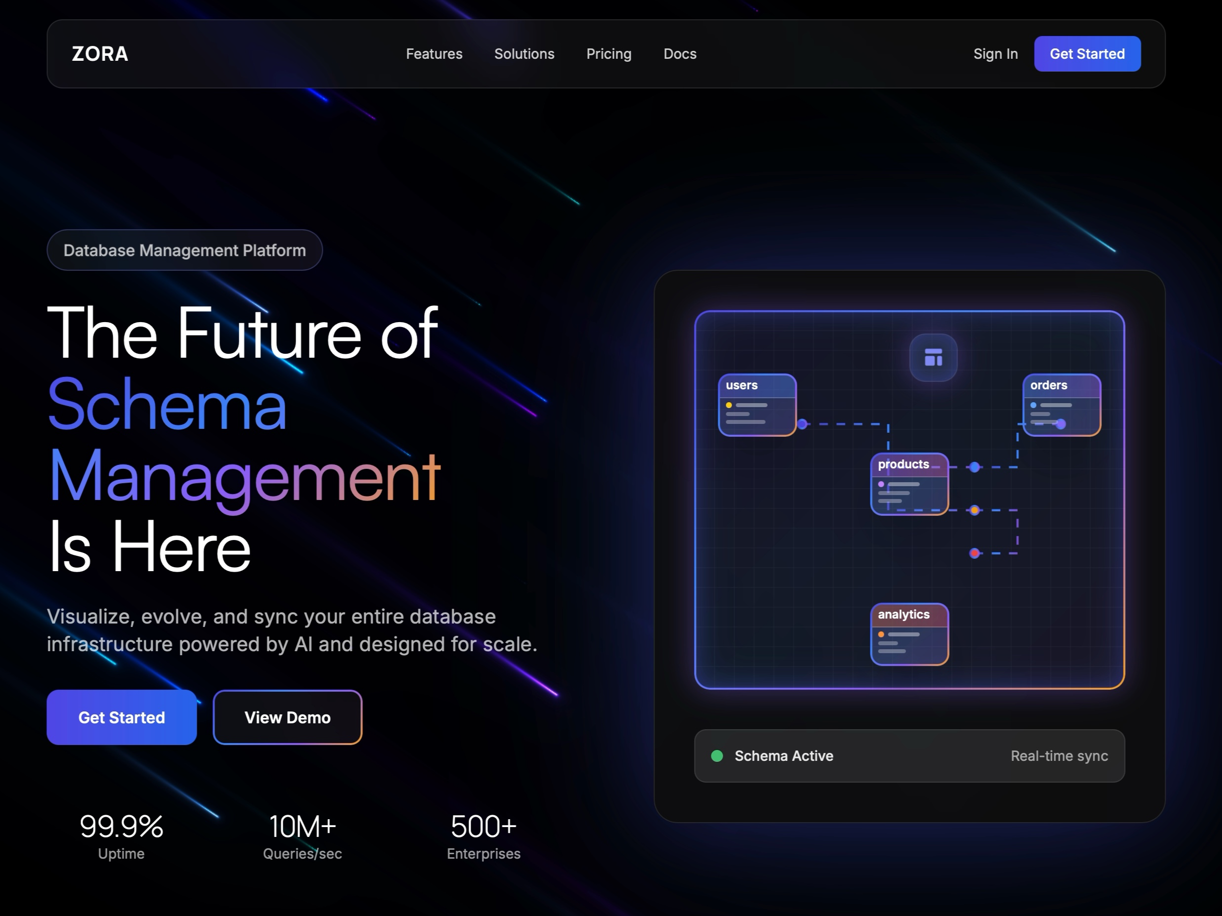 Preview for Interactive Database Schema UI
