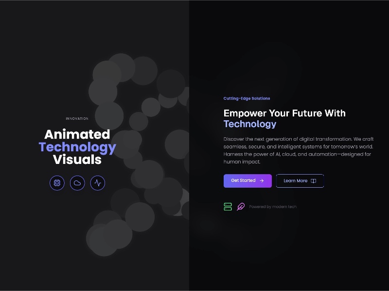 Preview for Full Screen Animated Hero Section